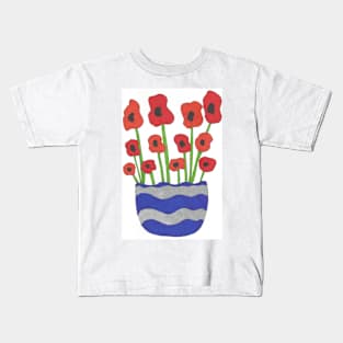 A Dozen Poppies Kids T-Shirt